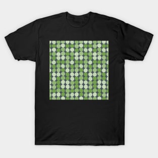 Midcentury Modern Dots - Indigo and Green Palette T-Shirt